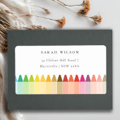 かわいいリトルアーティストクレヨンおもしろいレインボーアドレス ラベル