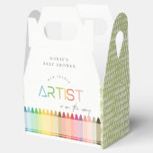 かわいいリトルアーティストクレヨンおもしろいレインボーベビーシャワー フェイバーボックス (オープン)