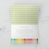 かわいいリトルアーティストクレヨンレインボーエイジ誕生日 サンキューカード (内部)