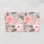 かわいいリトルウォーター色ベビーバード&フローラブランチ 名刺 (裏面)