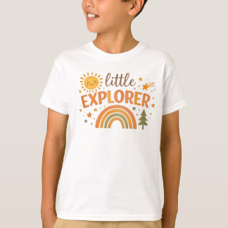 かわいいリトルエクスプローラー子供用Tシャツ - 面白い赤ちゃんアド Tシャツ