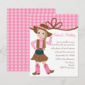 かわいいリトルカウガール！ 招待状 (正面/裏面)