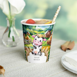 かわいいリトルカウズ誕生日 紙コップ