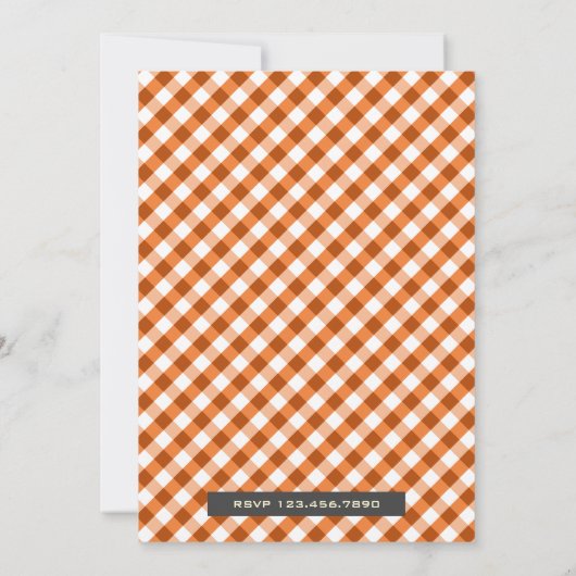 かわいいリトルカボチャの最初の誕生日パーティー 招待状 (裏面)