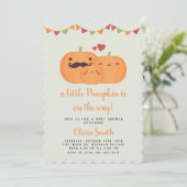 かわいいリトルカボチャベビーシャワーパーティの招待状 招待状 (スタンド正面)