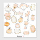 かわいいリトルカボチャ子供部屋ベビーガールシャワー シール (シート)