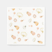 かわいいリトルカボチャ子供部屋ベビーガールシャワー スタンダードカクテルナプキン (正面)