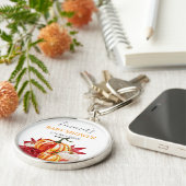 かわいいリトルカボチャ秋ベビーシャワー キーホルダー (側面)