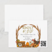 かわいいリトルカボチャ秋ベビーシャワー サンキューカード (正面/裏面)