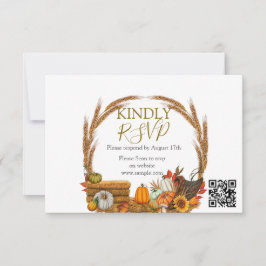 かわいいリトルカボチャ秋ベビーシャワー サンキューカード