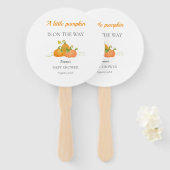 かわいいリトルカボチャ秋ベビーシャワー ハンドファン (正面&裏面)