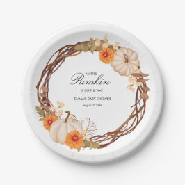 かわいいリトルカボチャ秋ベビーシャワー ペーパープレート