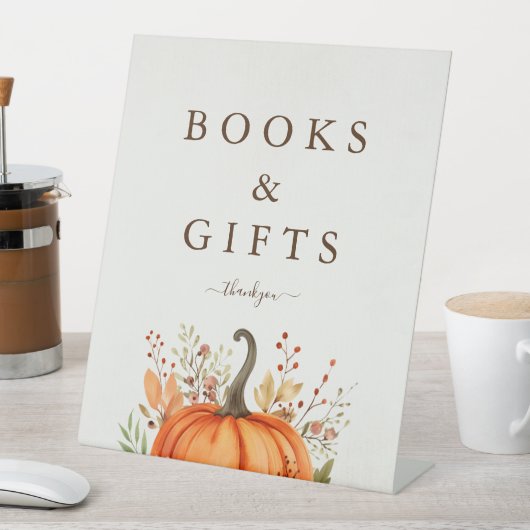 かわいいリトルカボチャ秋秋の赤ちゃんシャワー 台座サイン (インサイチュ)