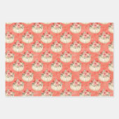 かわいいリトルカボチャ誕生日ベビーシャワーギフト ラッピングペーパーシート (正面2)