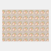 かわいいリトルカボチャ誕生日ベビーシャワーギフト ラッピングペーパーシート (正面)