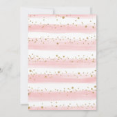 かわいいリトルカボチャ赤面ピンク金ゴールド1st誕生日 招待状 (裏面)