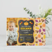 かわいいリトルカボチャ1stバースデーフォト招待状 招待状 (スタンド正面)