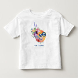 かわいいリトルガイのコレクションを花柄でカスタマイズ トドラーTシャツ