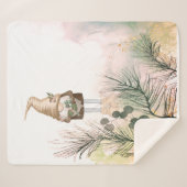 かわいいリトルガーデン格言ガーデニング自然アート シェルパブランケット (正面(横))