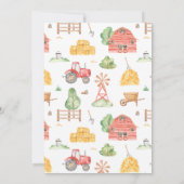 かわいいリトルキッズファーム誕生日パーティー 招待状 (裏面)
