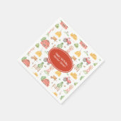 かわいいリトルキッズ農家パターンハッピーバースデー スタンダードカクテルナプキン (角)