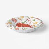 かわいいリトルキッズ農家パターンハッピーバースデー ペーパーボウル (傾斜あり)