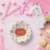 かわいいリトルキッズ農家パターンハッピーバースデー ペーパーボウル (パーティー)