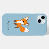 かわいいリトルキツネオンブルー Case-Mate iPhoneケース (裏面 (横))