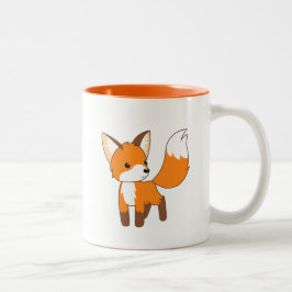 かわいいリトルキツネコーヒーマグ ツートーンマグカップ