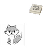 かわいいリトルキツネファーム動物 ラバースタンプ (押印)