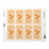 かわいいリトルキツネ蔵書票 ラベル (フルシート)