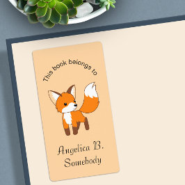 かわいいリトルキツネ蔵書票 ラベル