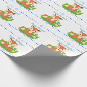かわいいリトルキツネ ラッピングペーパー (角)