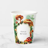 かわいいリトルキノコ誕生日 紙コップ (正面)