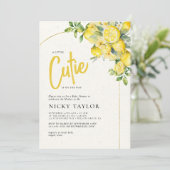 かわいいリトルキューティーレモンシトラスベイビーシャワー 招待状 (スタンド正面)