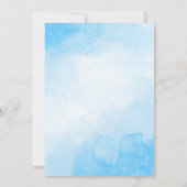 かわいいリトルギョーザーディムサム ブルーベイビーシャワーパーティー 招待状 (裏面)