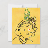 かわいいリトルクリシュナアートグリーティングカード カード (正面)