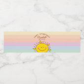 かわいいリトルサンシャインベビーファーストバースデーパーティー ペットボトルラベル (シングルラベル)