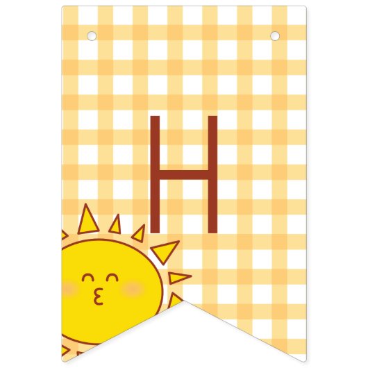 かわいいリトルサンシャイン子供の誕生日パーティー写真 バンティングフラッグ (第2の旗)