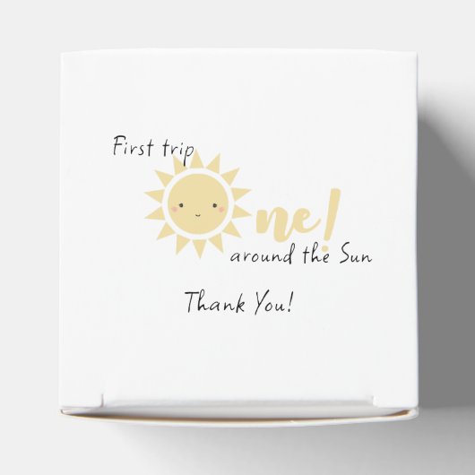 かわいいリトルサンシャイン1歳の誕生日 フェイバーボックス (上部)