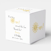 かわいいリトルサンシャイン1歳の誕生日 フェイバーボックス (裏面サイド)