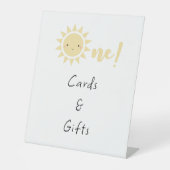 かわいいリトルサンシャイン1歳の誕生日 台座サイン (正面)