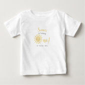 かわいいリトルサンシャイン 1歳の誕生日ベビーTシャツ ベビーTシャツ (正面)