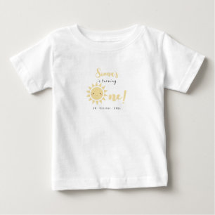 かわいいリトルサンシャイン 1歳の誕生日ベビーTシャツ ベビーTシャツ