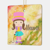 かわいいリトルサーカスガールオーナメント セラミックオーナメント (左)