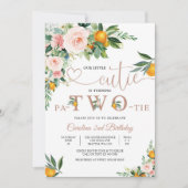 かわいいリトルシトラス誕生日招待状 招待状 (正面)