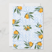 かわいいリトルシトラス 1歳の誕生日招待状 招待状 (裏面)