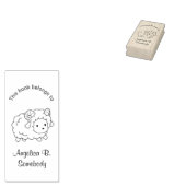 かわいいリトルシープラムカラーミー蔵書票 ラバースタンプ (押印)