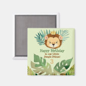 かわいいリトルジャングルライオン誕生日 マグネット (正面/裏面)