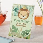 かわいいリトルジャングルライオン誕生日 台座サイン (インサイチュ)